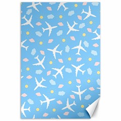 Plane Sky Background Pattern Canvas 12  X 18 