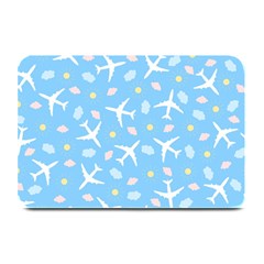 Plane Sky Background Pattern Plate Mats by danenraven