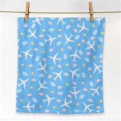 Plane Sky Background Pattern Face Towel