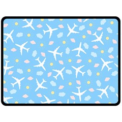 Plane Sky Background Pattern Fleece Blanket (large)  by danenraven