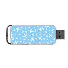 Plane Sky Background Pattern Portable Usb Flash (one Side) by danenraven