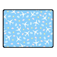 Plane Sky Background Pattern Double Sided Fleece Blanket (small)  by danenraven