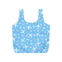 Plane Sky Background Pattern Full Print Recycle Bag (s) by danenraven