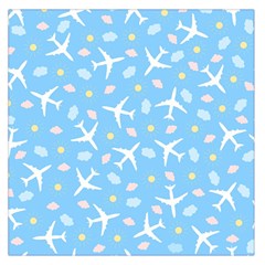 Plane Sky Background Pattern Square Satin Scarf (36  X 36 ) by danenraven