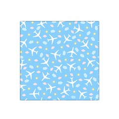 Plane Sky Background Pattern Satin Bandana Scarf 22  X 22  by danenraven