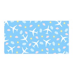 Plane Sky Background Pattern Satin Wrap 35  X 70  by danenraven