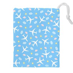 Plane Sky Background Pattern Drawstring Pouch (4xl)