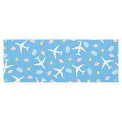 Plane Sky Background Pattern Banner And Sign 8  X 3  by danenraven