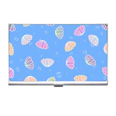 Illustration Seashell Clam Pattern Art Design Business Card Holder by danenraven