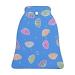 Illustration Seashell Clam Pattern Art Design Bell Ornament (Two Sides) Back