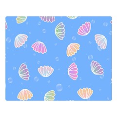 Illustration Seashell Clam Pattern Art Design Double Sided Flano Blanket (large) 