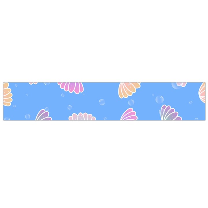 Illustration Seashell Clam Pattern Art Design Large Flano Scarf 