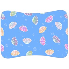 Illustration Seashell Clam Pattern Art Design Velour Seat Head Rest Cushion by danenraven