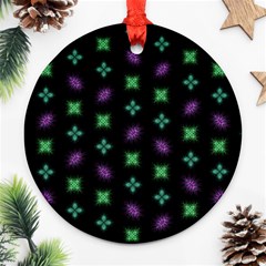 Pattern Background Bright Pattern Ornament (round) by danenraven