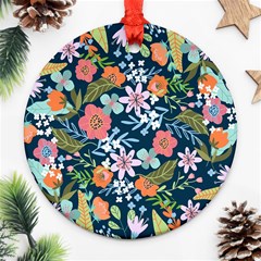 Flower Floral Background Painting Ornament (round) by danenraven