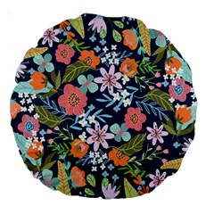 Flower Floral Background Painting Large 18  Premium Round Cushions by danenraven