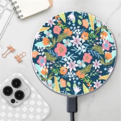 Flower Floral Background Painting Wireless Charger by danenraven