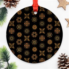 Pattern Mandala Ornate Ornamental Ornament (round) by danenraven