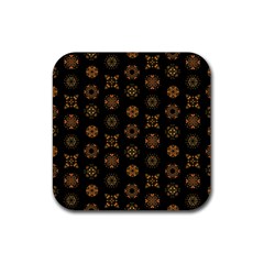 Pattern Mandala Ornate Ornamental Rubber Coaster (square) by danenraven