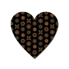 Pattern Mandala Ornate Ornamental Heart Magnet by danenraven