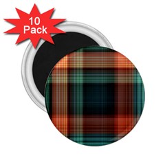 Plaid Tartan Checkered Tablecloth 2 25  Magnets (10 Pack)  by danenraven