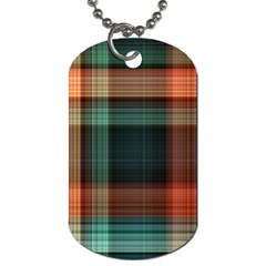 Plaid Tartan Checkered Tablecloth Dog Tag (one Side) by danenraven