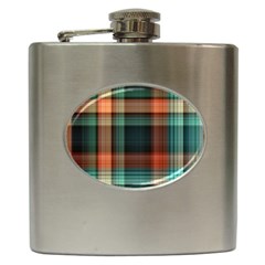 Plaid Tartan Checkered Tablecloth Hip Flask (6 Oz) by danenraven