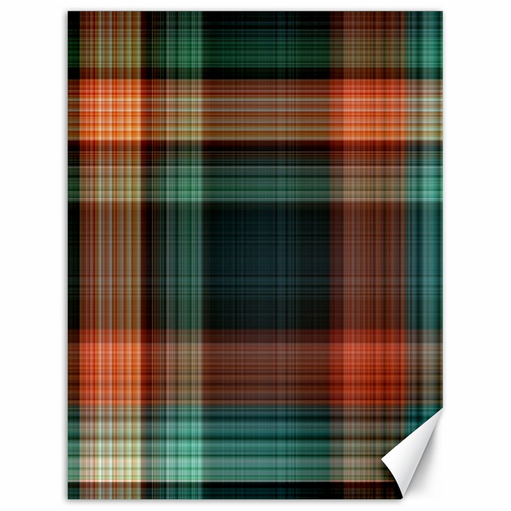 Plaid Tartan Checkered Tablecloth Canvas 18  x 24 