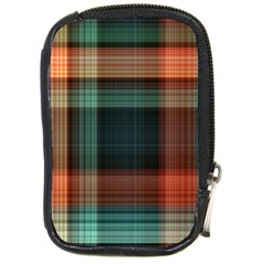 Plaid Tartan Checkered Tablecloth Compact Camera Leather Case by danenraven