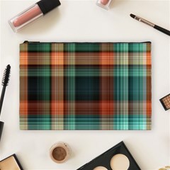 Plaid Tartan Checkered Tablecloth Cosmetic Bag (large) by danenraven