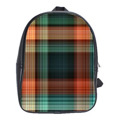 Plaid Tartan Checkered Tablecloth School Bag (large) by danenraven