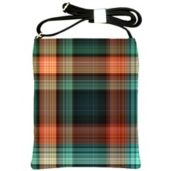 Plaid Tartan Checkered Tablecloth Shoulder Sling Bag by danenraven