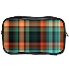 Plaid Tartan Checkered Tablecloth Toiletries Bag (two Sides) by danenraven