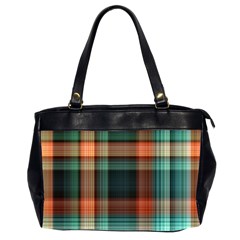 Plaid Tartan Checkered Tablecloth Oversize Office Handbag (2 Sides) by danenraven