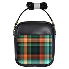 Plaid Tartan Checkered Tablecloth Girls Sling Bag by danenraven