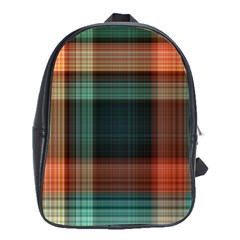 Plaid Tartan Checkered Tablecloth School Bag (xl) by danenraven