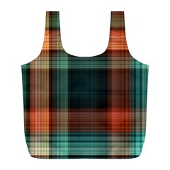 Plaid Tartan Checkered Tablecloth Full Print Recycle Bag (l) by danenraven