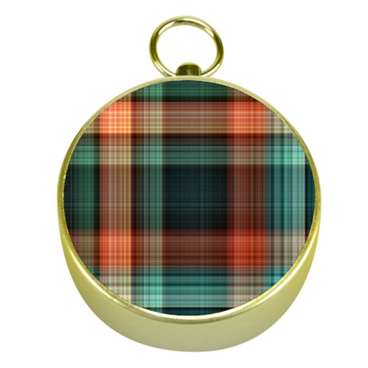 Plaid Tartan Checkered Tablecloth Gold Compasses