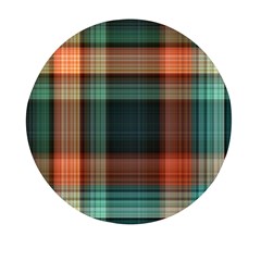 Plaid Tartan Checkered Tablecloth Mini Round Pill Box by danenraven