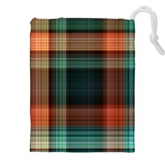 Plaid Tartan Checkered Tablecloth Drawstring Pouch (4xl) by danenraven