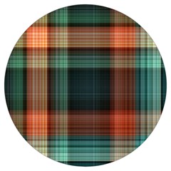 Plaid Tartan Checkered Tablecloth Round Trivet