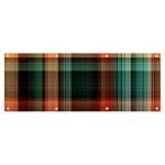 Plaid Tartan Checkered Tablecloth Banner and Sign 8  x 3  Front