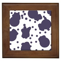 Illustration Cow Pattern Texture Cloth Dot Animal Framed Tile by danenraven