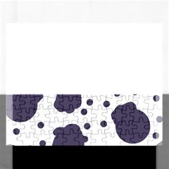 Illustration Cow Pattern Texture Cloth Dot Animal Rectangular Jigsaw Puzzl by danenraven