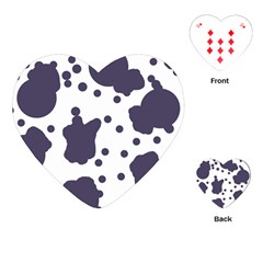 Illustration Cow Pattern Texture Cloth Dot Animal Playing Cards Single Design (heart) by danenraven