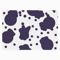 Illustration Cow Pattern Texture Cloth Dot Animal Large Glasses Cloth (2 Sides) by danenraven