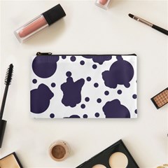 Illustration Cow Pattern Texture Cloth Dot Animal Cosmetic Bag (small) by danenraven