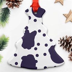 Illustration Cow Pattern Texture Cloth Dot Animal Christmas Tree Ornament (two Sides) by danenraven