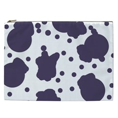 Illustration Cow Pattern Texture Cloth Dot Animal Cosmetic Bag (xxl) by danenraven