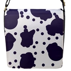 Illustration Cow Pattern Texture Cloth Dot Animal Flap Closure Messenger Bag (s) by danenraven